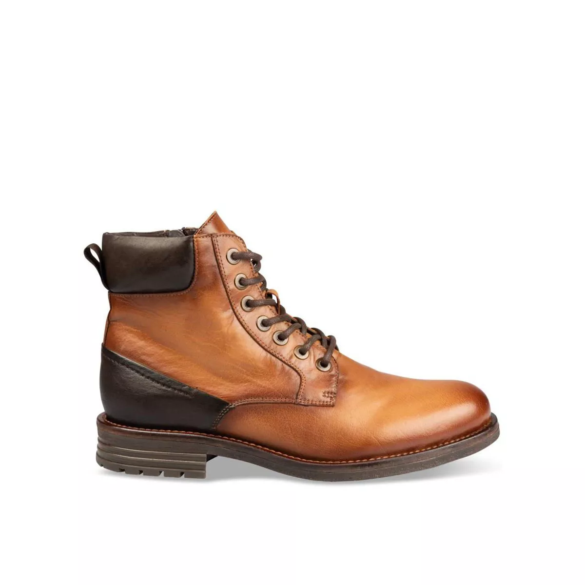 Bottines COGNAC DENIM SIDE CUIR