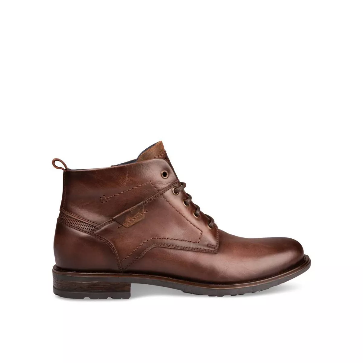 Bottines MARRON DENIM SIDE CUIR