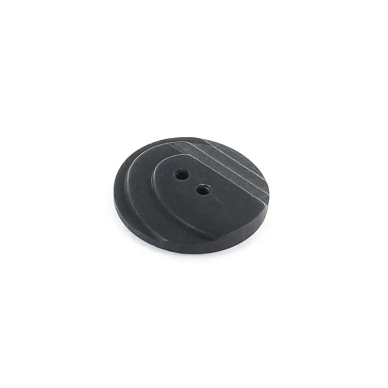 Bouton polyester aspect roche noir