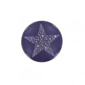 Bouton Polyester Etoile Constellation violet