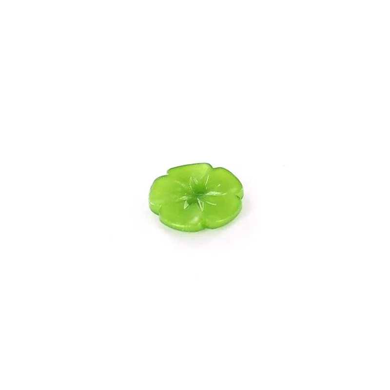 Bouton Polyester Glaïeul vert