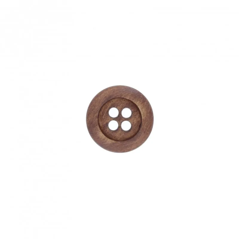 Bouton polyester Katri - marron