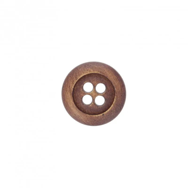 Bouton polyester Katri - marron