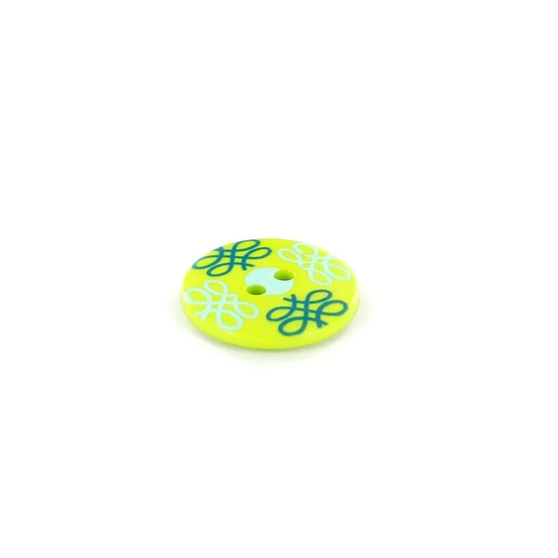 Bouton polyester Tante Ema Arabesque - vert