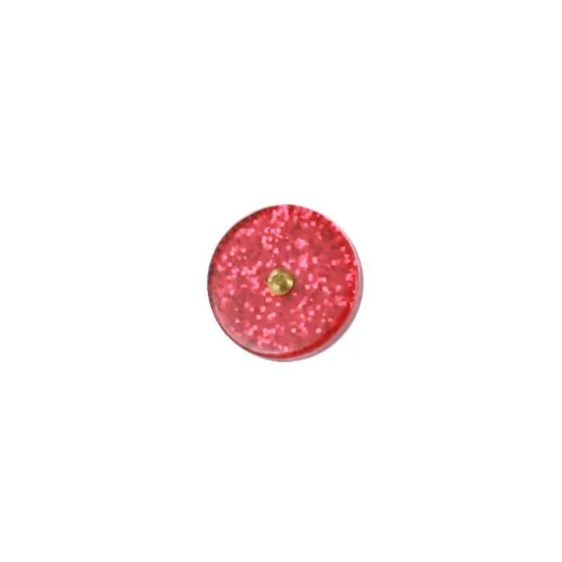 Bouton polyester Trendy glitter rouge 