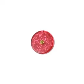 Bouton polyester Trendy glitter rouge 