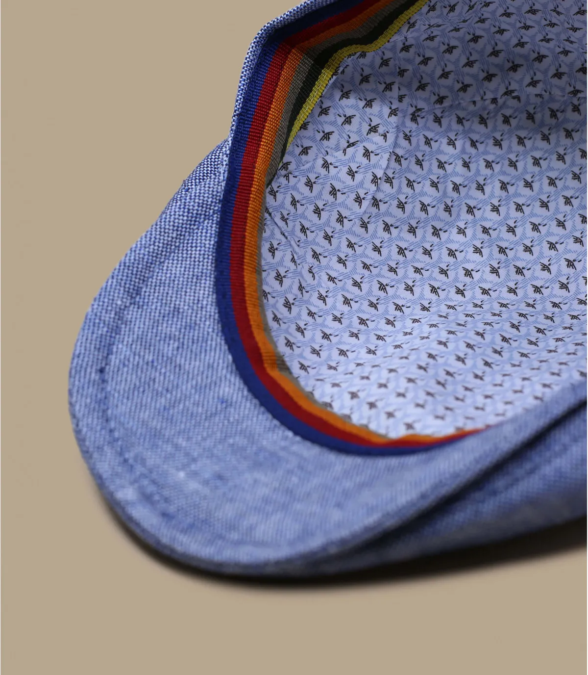 casquette lin bleu - Suez lin blue par Herman Headwear : Headict