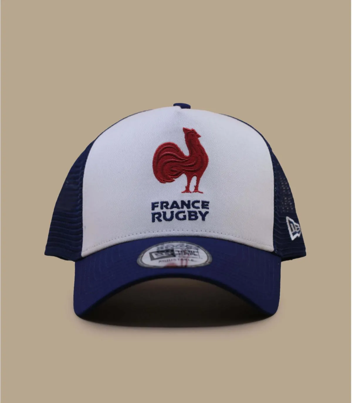 Casquette trucker bleu marine coq rouge FFR - Casquette   FFR Core Ef Trucker Co French Federation Of Rugby New Era : Headict