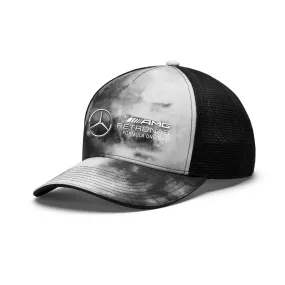 Casquette Trucker MERCEDES AMG Tie Dye grise