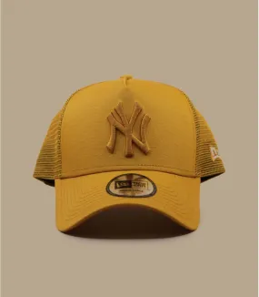 Casquette trucker NY jaune - Casquette  League Ess Trucker New York Yankees New Era : Headict