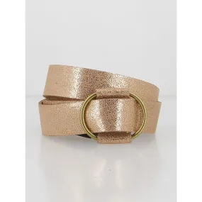 Ceinture en cuir pilja rose gold femme - Pieces | wimod