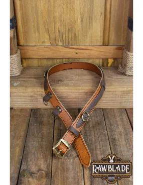 Ceinture Médiévale Tactique Jenan - Marron ⚔️ Boutique Épées