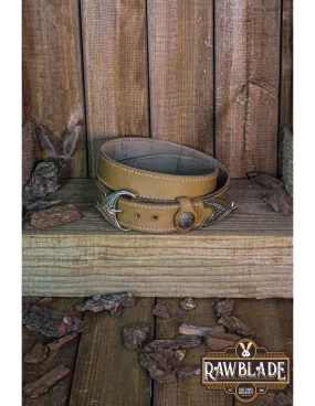 Ceinture Viking Hrothgar - Marron Clair ⚔️ Boutique Épées