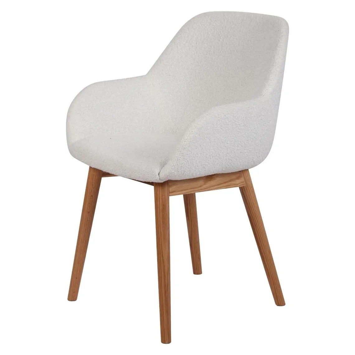 Chaise repas effet laine bouclette blanche | 3 Suisses