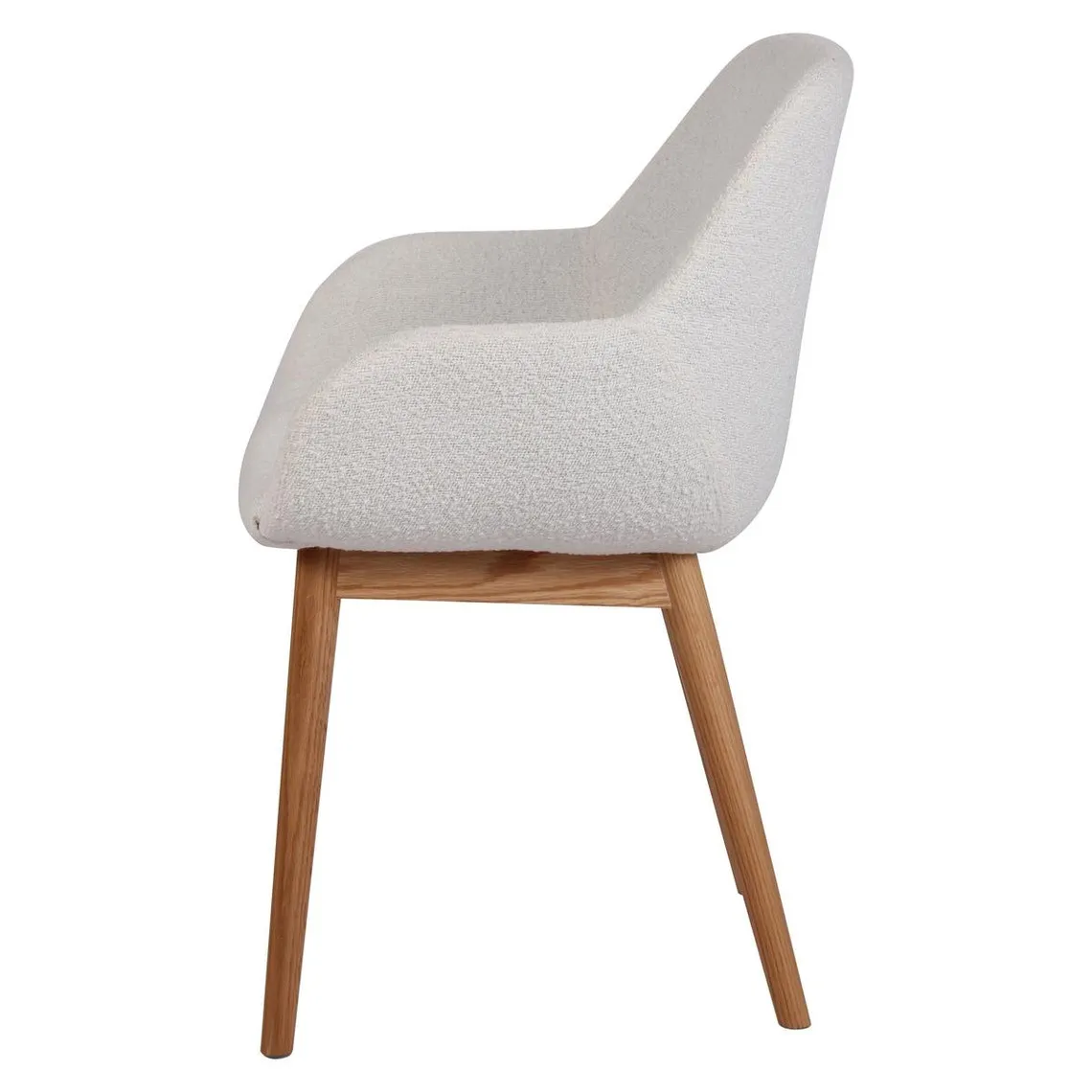 Chaise repas effet laine bouclette blanche | 3 Suisses