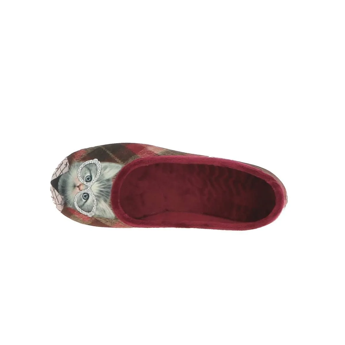 Chaussons Maison de l espadrille chat bordeaux