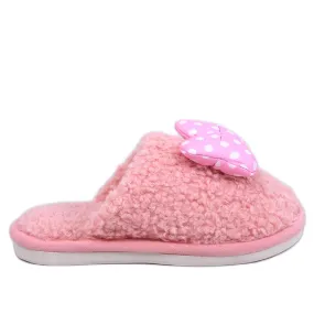 Child Chaussons enfants roses avec nœud