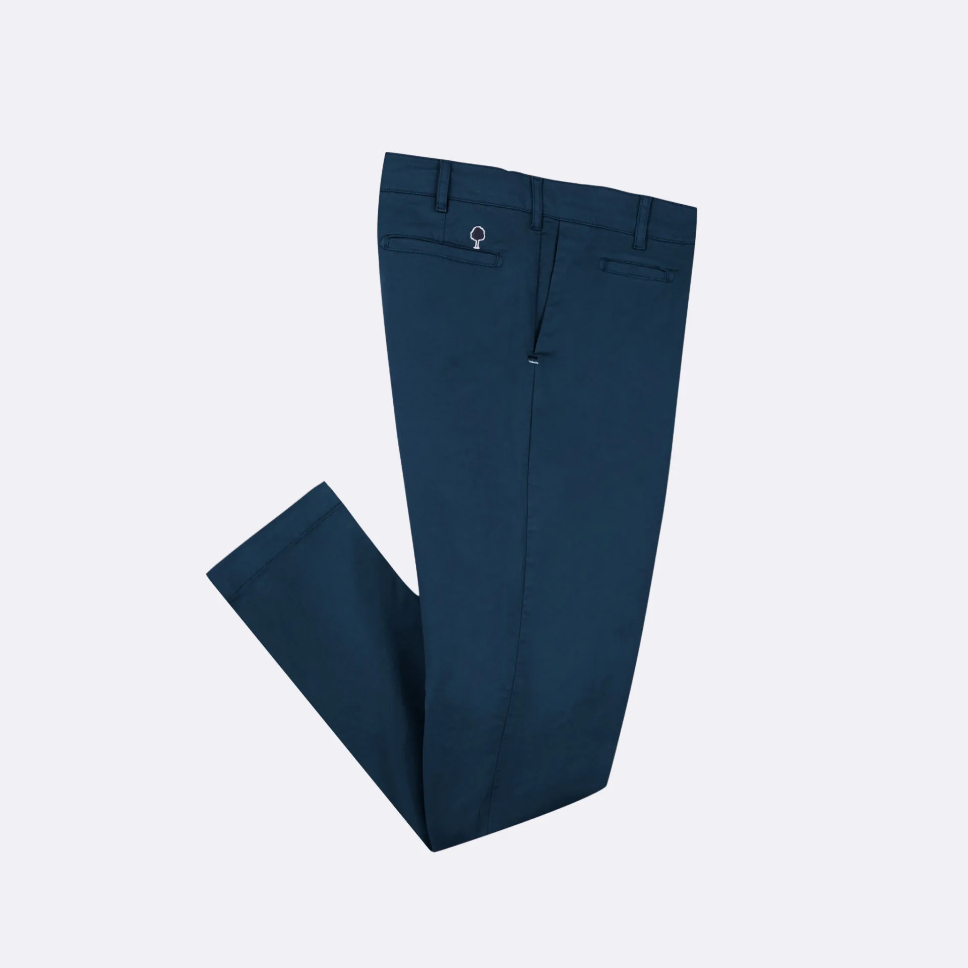 Chino bleu coton et coton biologique - modèle Brix - FAGUO