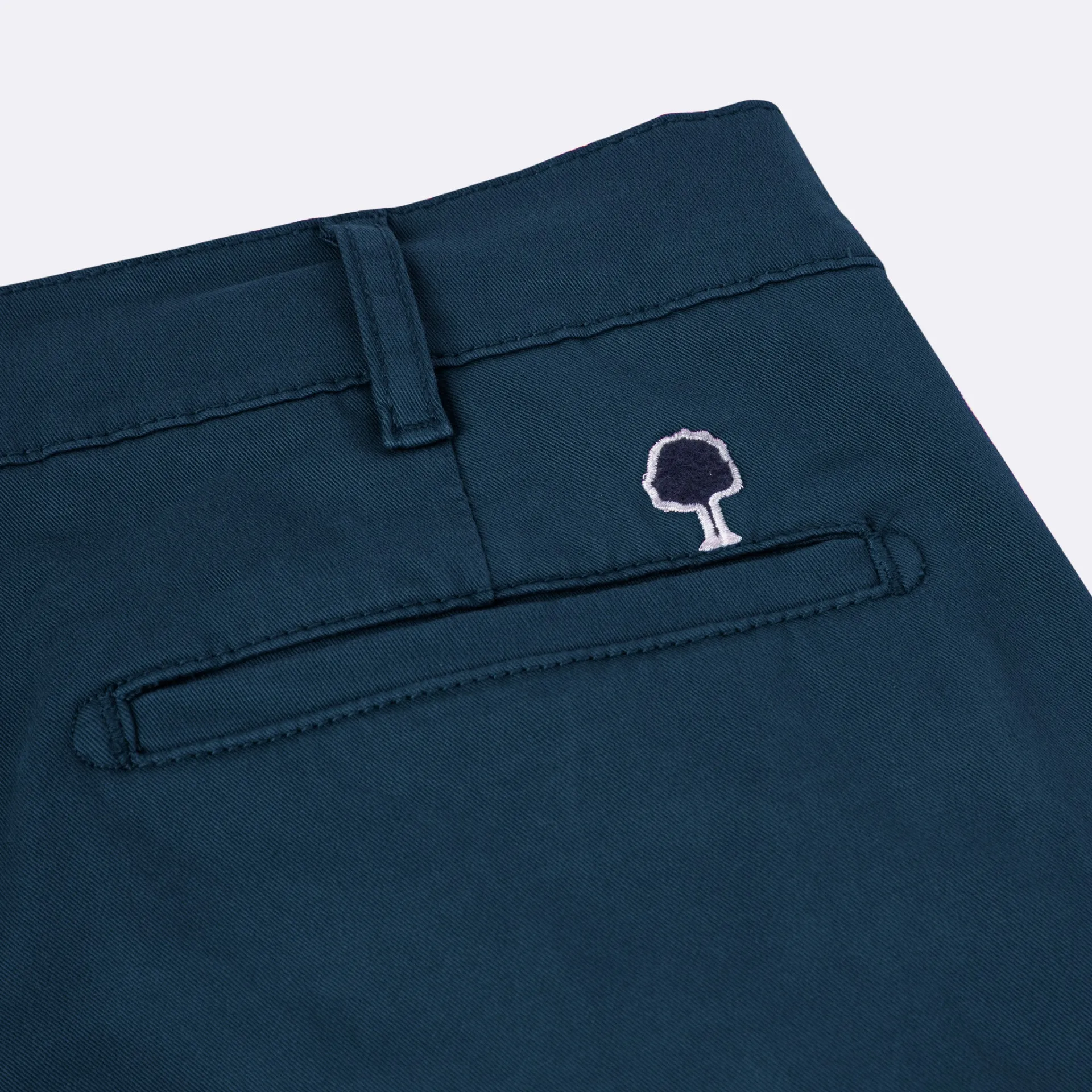 Chino bleu coton et coton biologique - modèle Brix - FAGUO