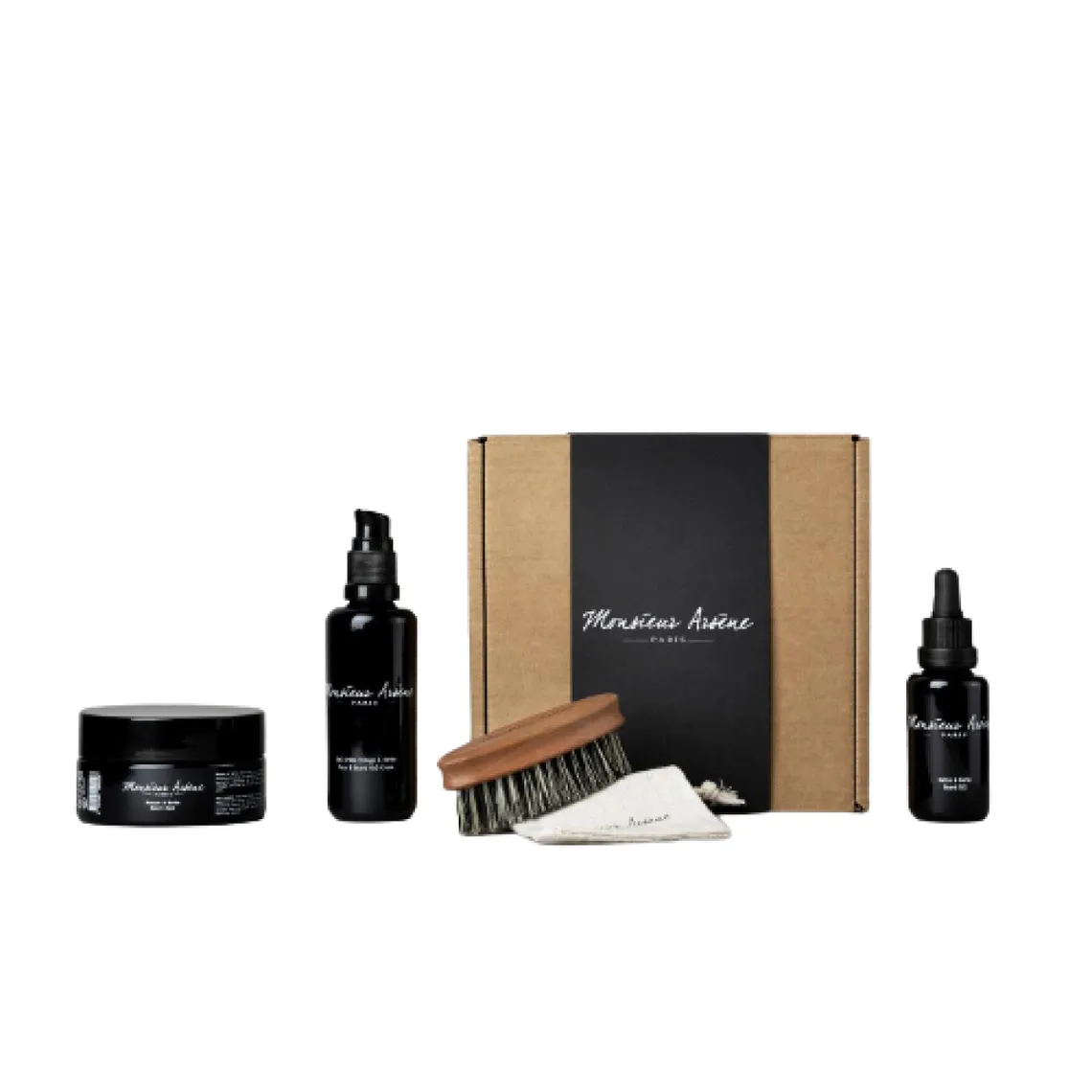 Coffret Huile + Gel-Crème + Masque + Brosse à Barbe - Monsieur Arsène | 3 Suisses