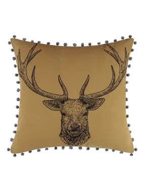 Coussin 40x40 cm Goldy camel coton - Marron