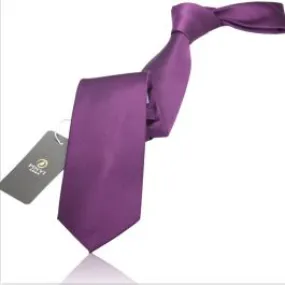 Cravate couleur unie violet royal - polyester