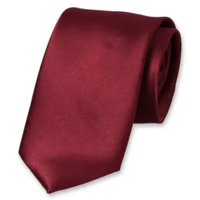 Cravates / Cravate bordeaux en polyester satin 