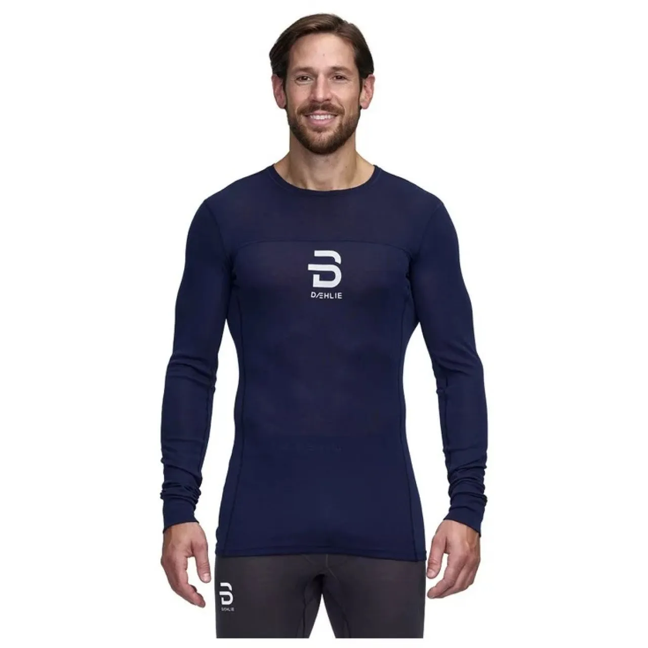 DAEHLIE PERFORMANCE TECH LONG SLEEVE NAVY  Sous vetement technique avec laine merinos