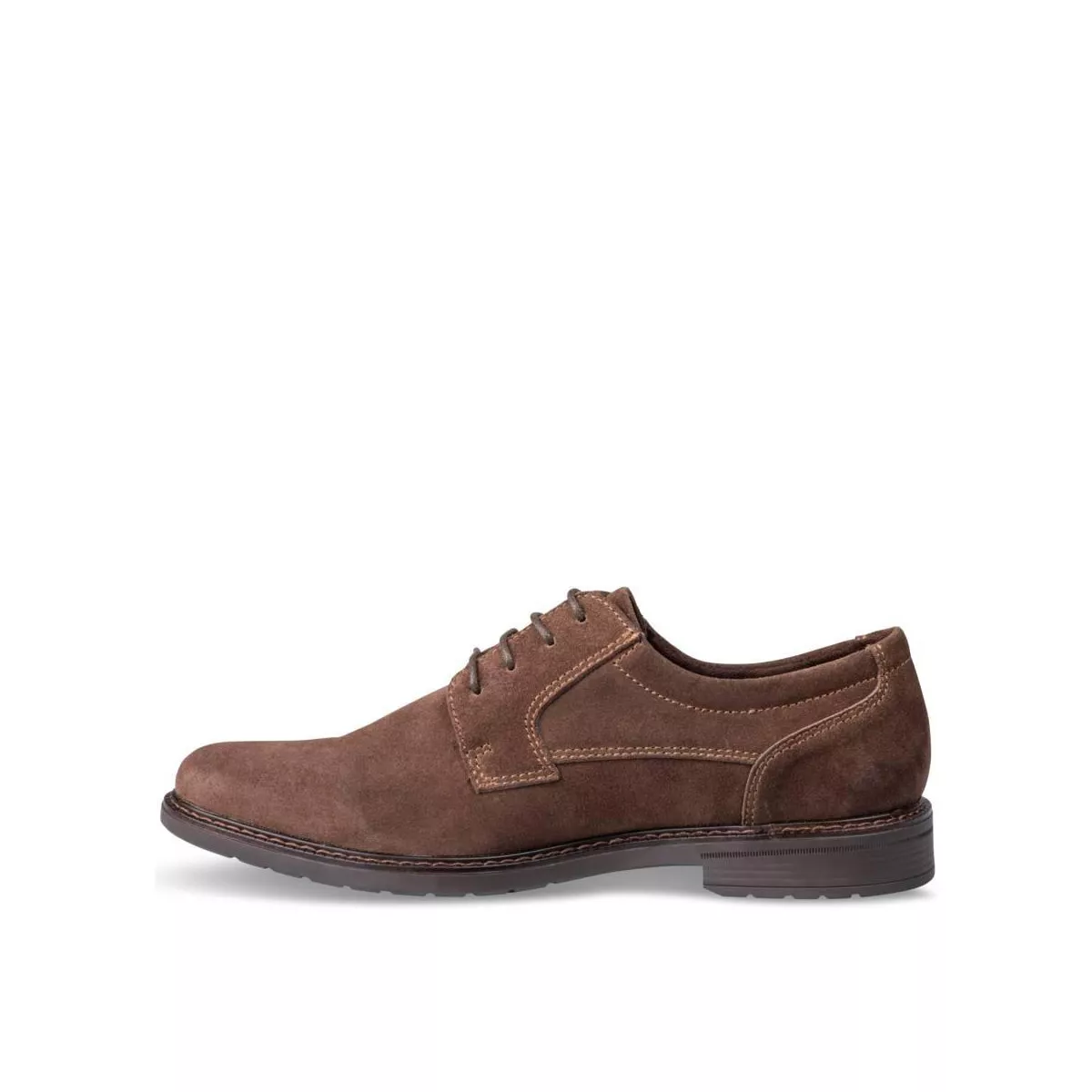 Derbies MARRON DENIM SIDE CUIR