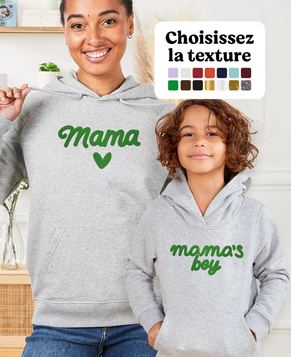 Hoodie femme Mama velours