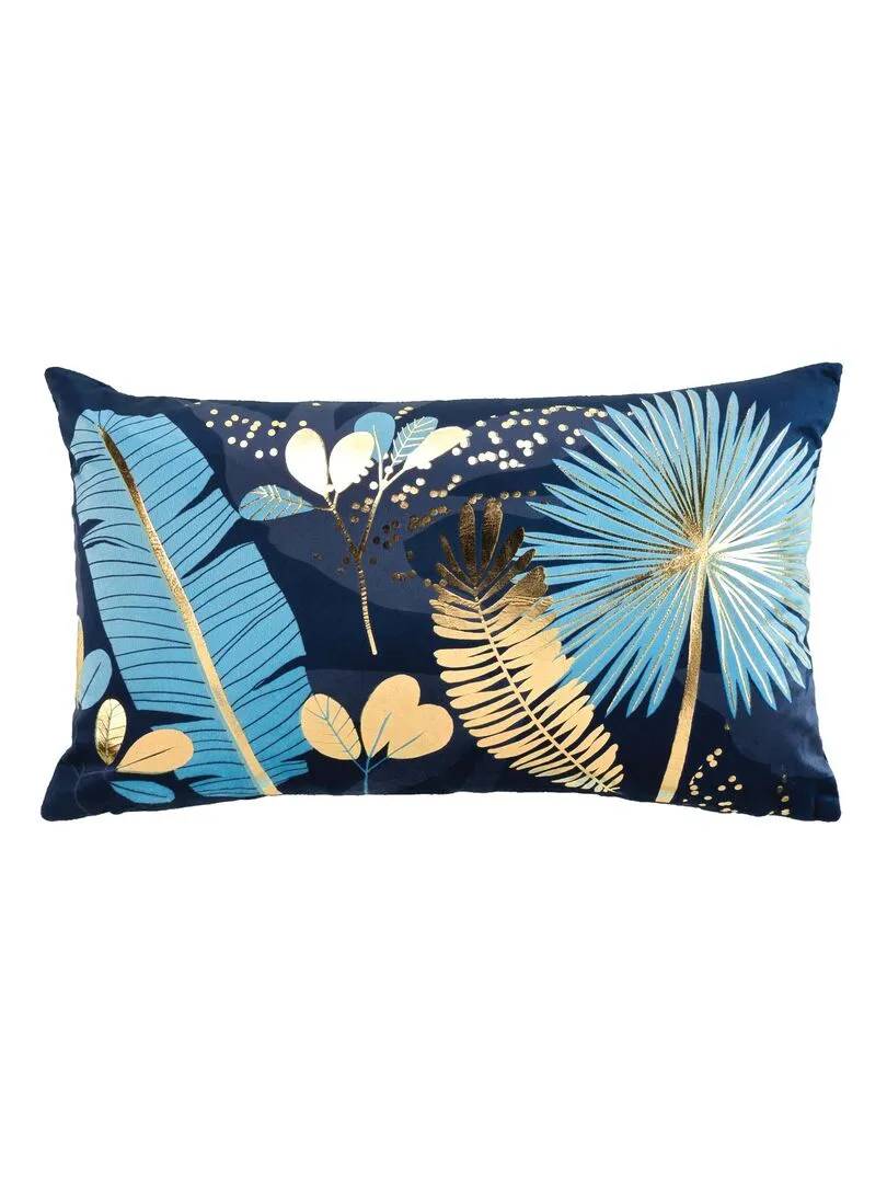 Housse de Coussin Collection Feuilles de prusseor - Bleu