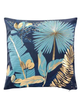 Housse de Coussin Collection Feuilles de prusseor - Bleu