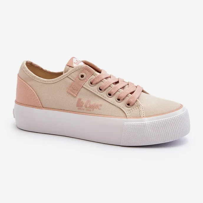 Lee Cooper LCW-24-31-2196 Baskets en tissu pour femme Beige