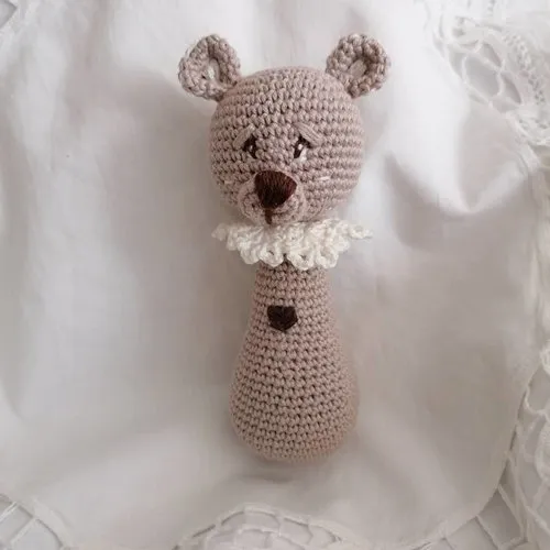 Ours en coton fait main au crochet