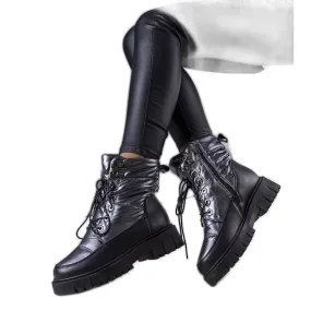 PA1 Bottes de neige femme Anderson grises le noir