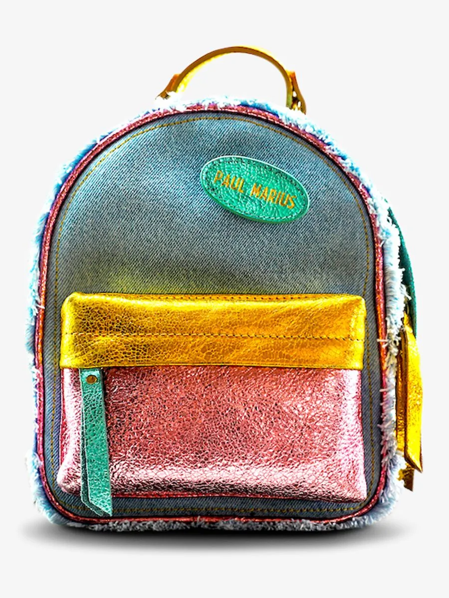 PETIT SAC À DOS CUIR MULTICOLOR FEMME  LeMini Intrépide - 90'S