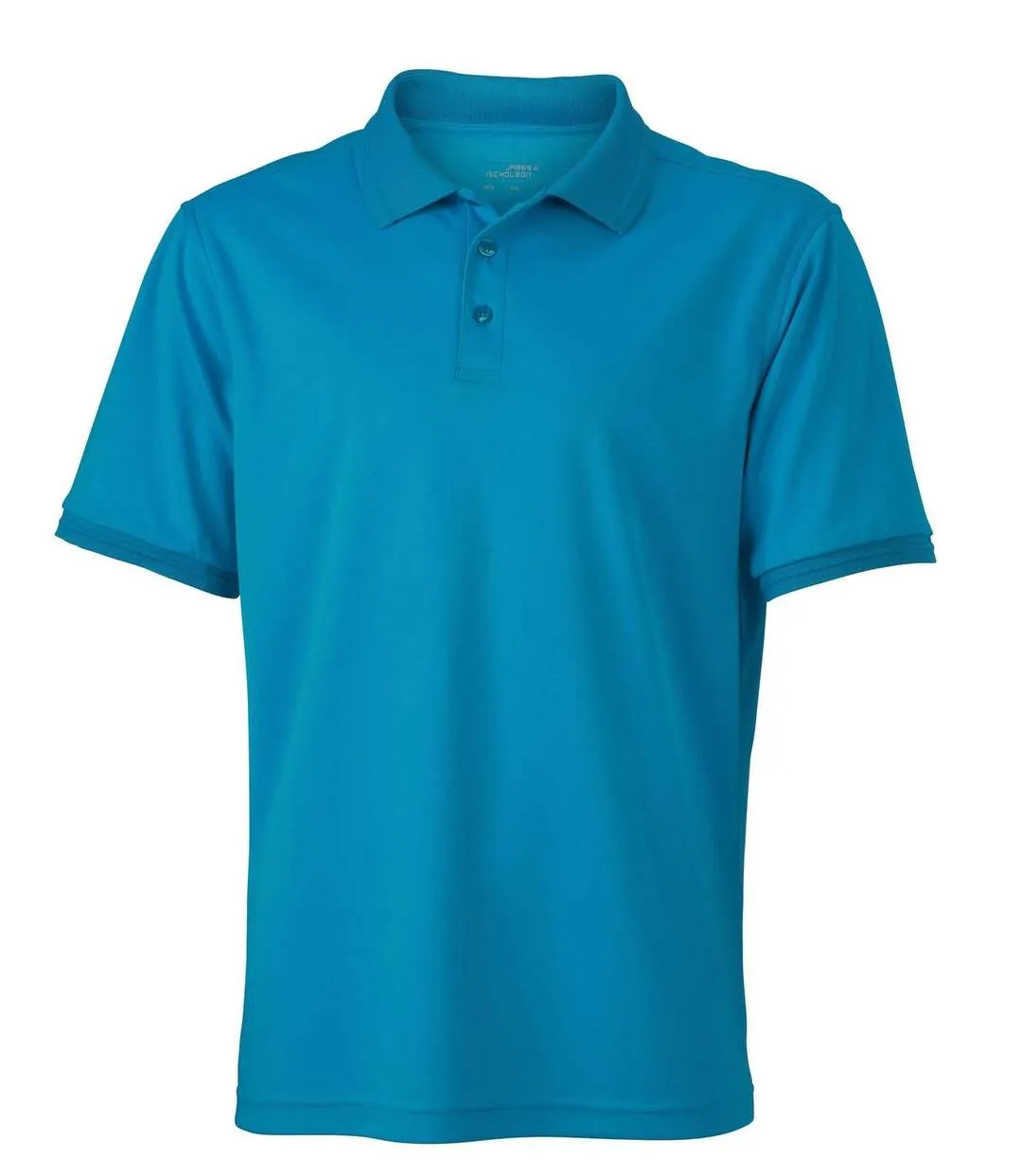 Polo micro-polyester HOMME JN576 - bleu turquoise