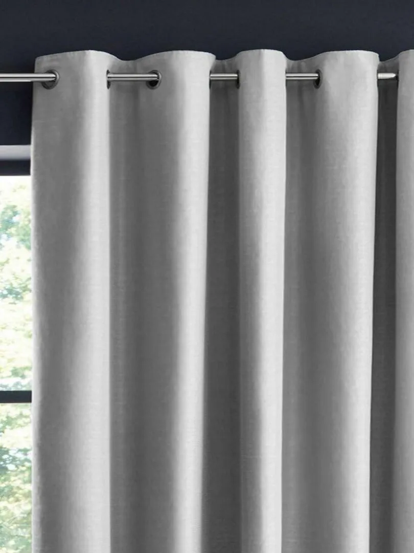 Rideau Occultant Polyester - Gris clair