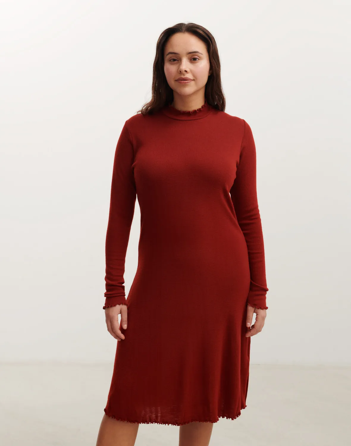 Robe en laine mérinos pour femme