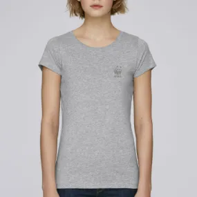 T-shirt femme WWF brodé en coton bio (gris)