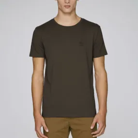 T-shirt homme - WWF brodé en coton bio (marron)