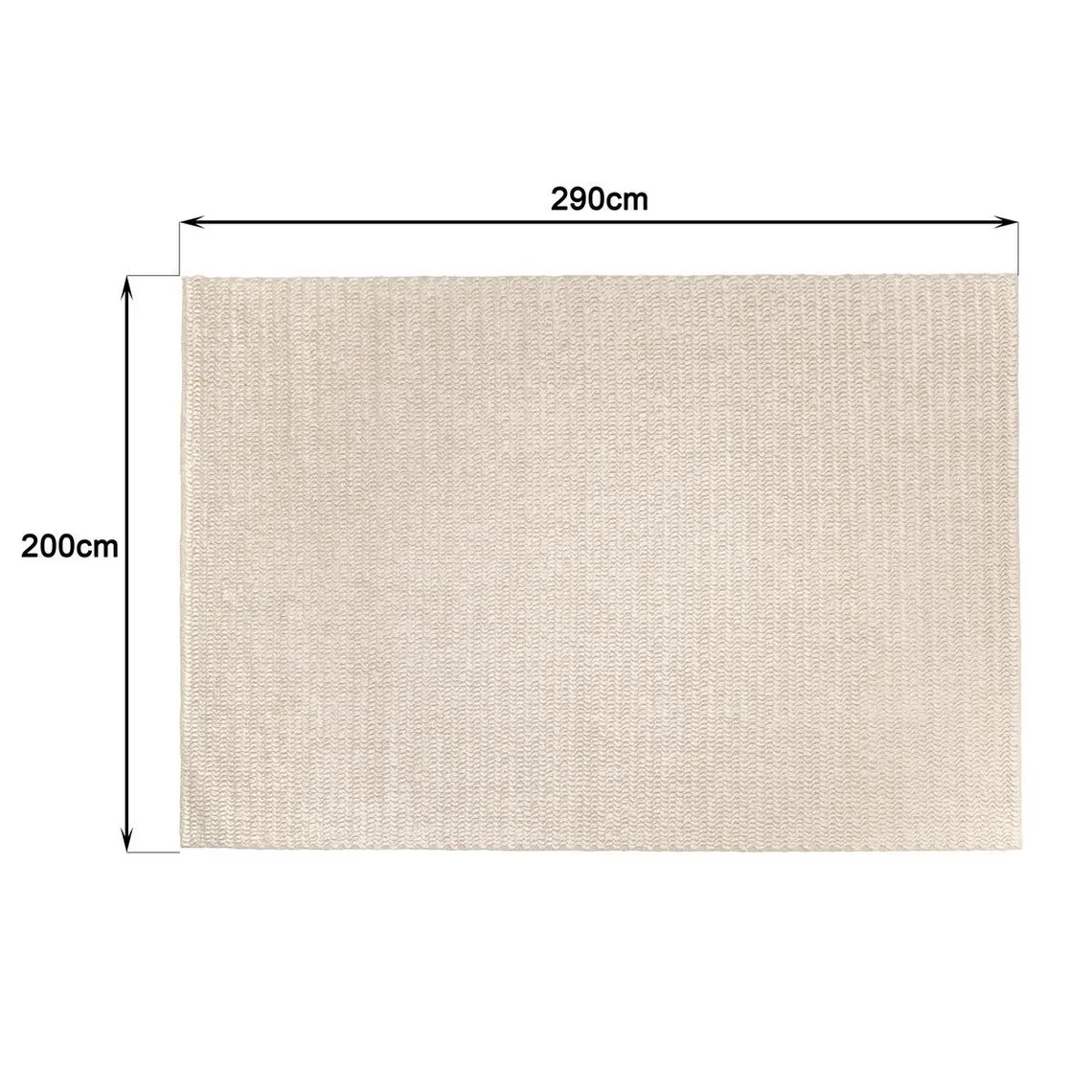 Tapis rectangulaire en laine tissée couleur beige QUENTIN | 3 Suisses