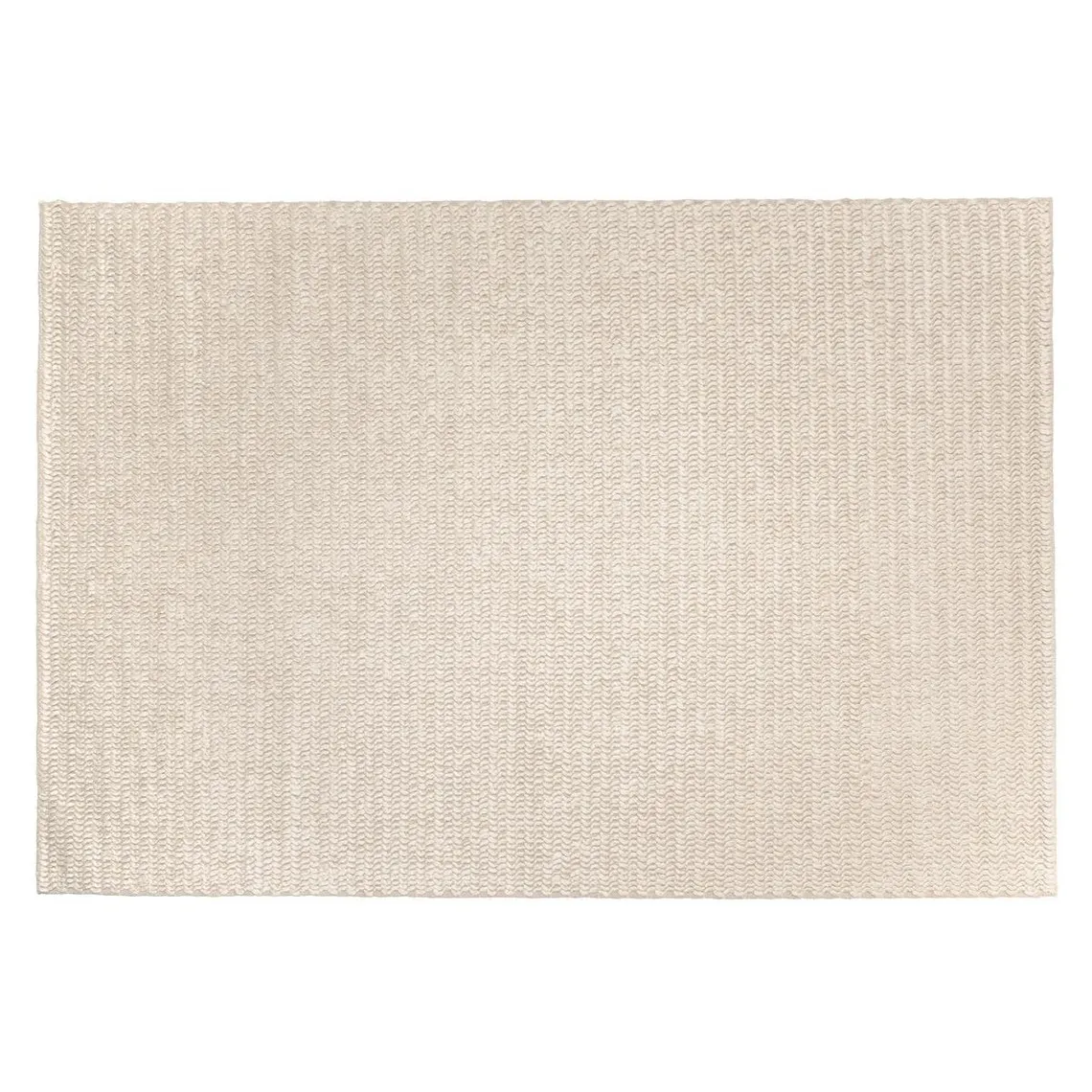 Tapis rectangulaire en laine tissée couleur beige QUENTIN | 3 Suisses