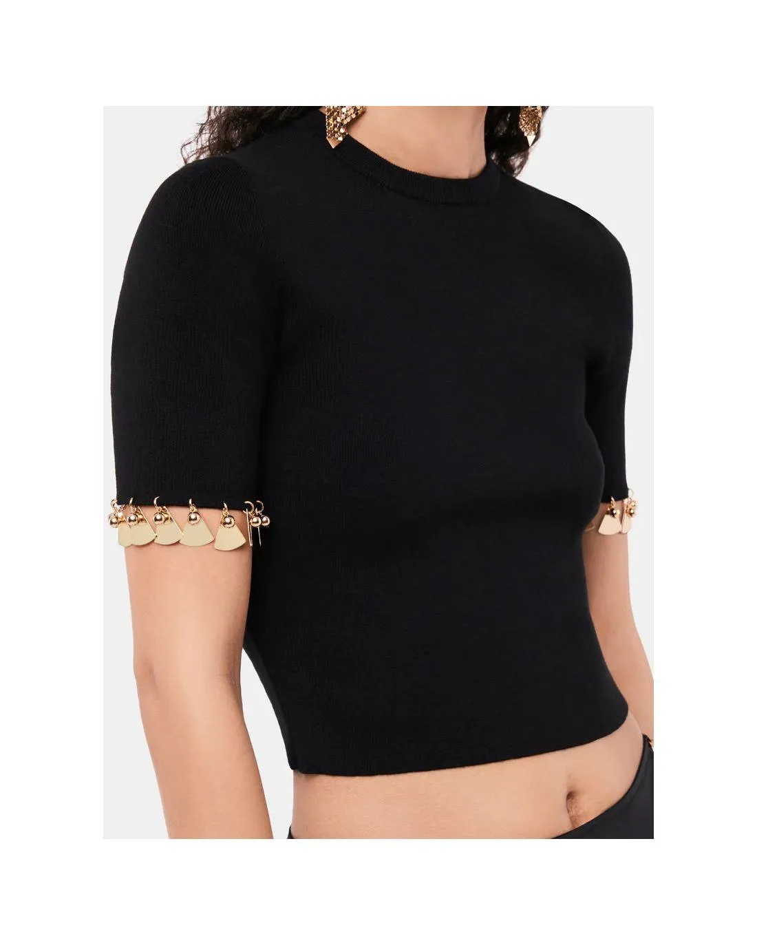 TOP BLACK GOLDEN STUD - Paco Rabanne | Chez Maman Rouen